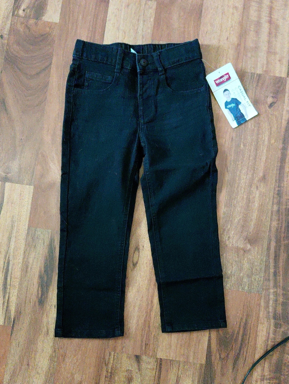 Wrangler NWT Toddler Boys Black Straight Leg Stretch Jeans 5T
